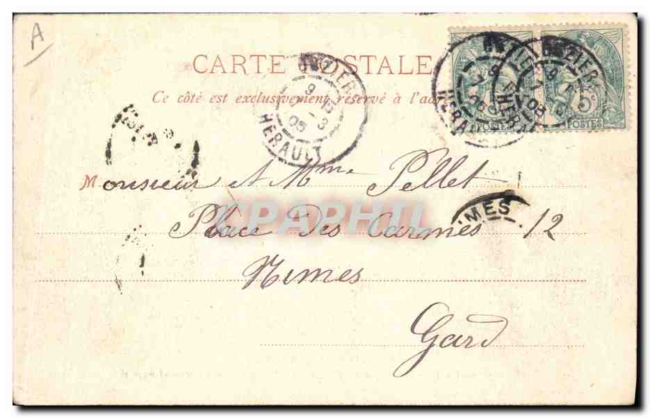 CPA Theatre Dejanire Troisieme acte Dejanire remet a Yole la tunique qu'elle offira a Hercule — Verso
