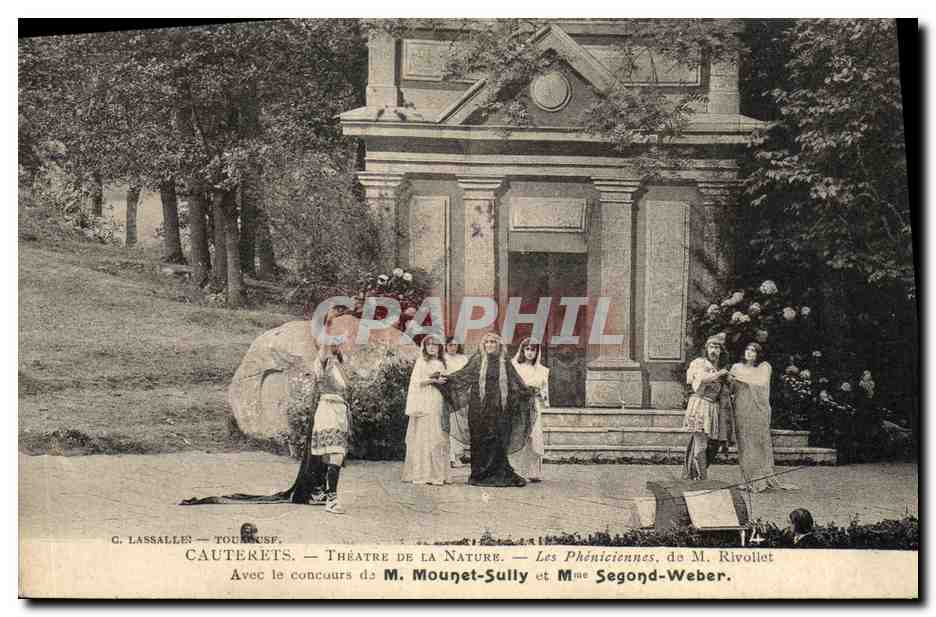Cauterets — Théâtre de la Nature — Les Phéniciennes, avec le concours de M. Mouquet-Sully et Mme Segond-Weber