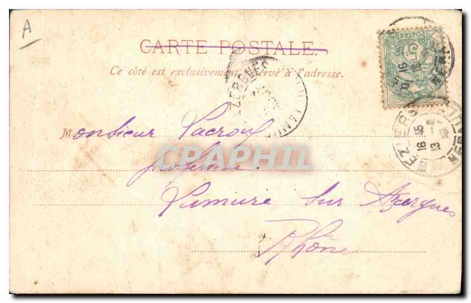 CPA Theatre Parysatis Drame Dieulafoy Camille Saint Saens — Verso