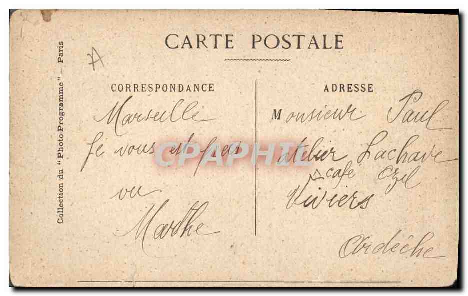 CPA Theatre Paris Gymnase ces messieurs — Verso