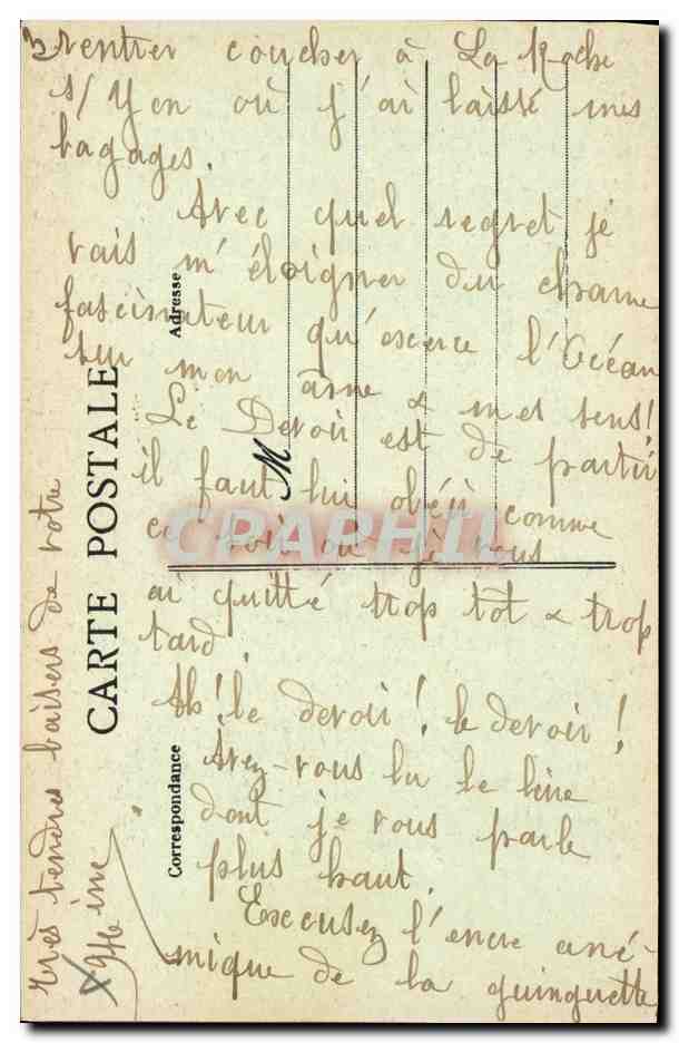 CPA Folklore Les Sables d'Olonnne Sablaises Ane mule  — Verso
