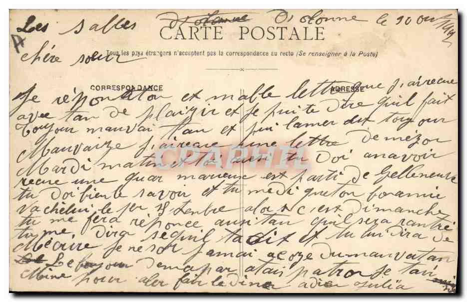 CPA Folklore La Sablaise faisant le filet  — Verso
