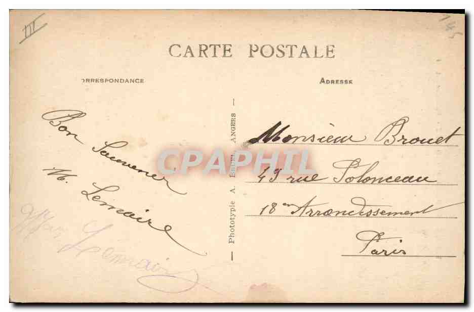 CPA Folklore Les Sables d'Olonnne Sablaise  — Verso