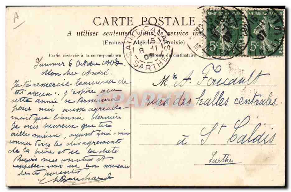 CPA Folklore Anjou Coiffe et costume des Ponts de Ce Une de nos belles Angevines  — Verso