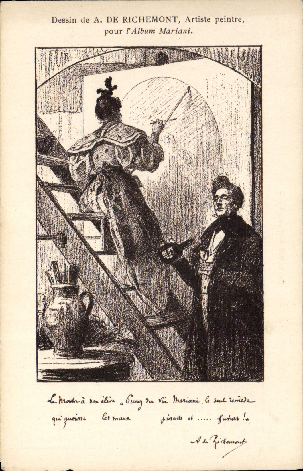 CPA Fantaisie Illustrateur Album Mariani a de Richemont