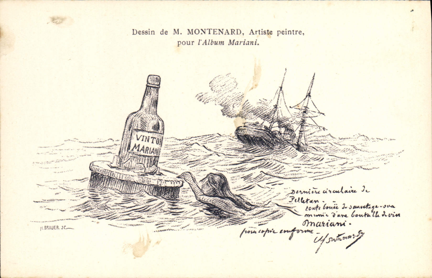 CPA Fantaisie Illustrateur Album Mariani Montenard Bateau Voilier