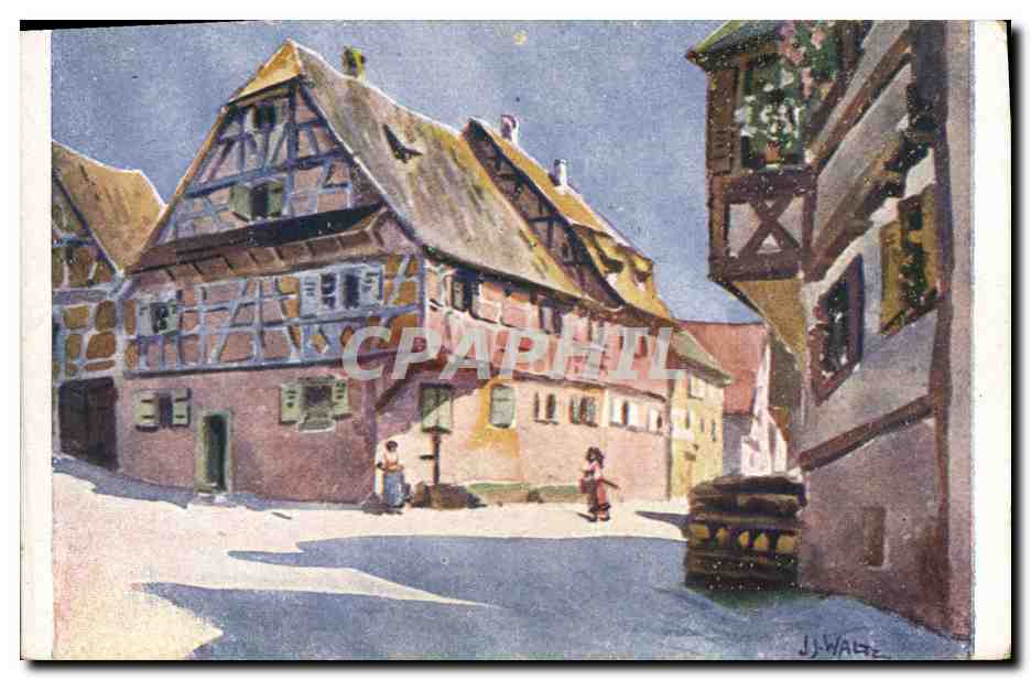 CPA Fantaisie Illustrateur Hansi Alsace Oberbronn