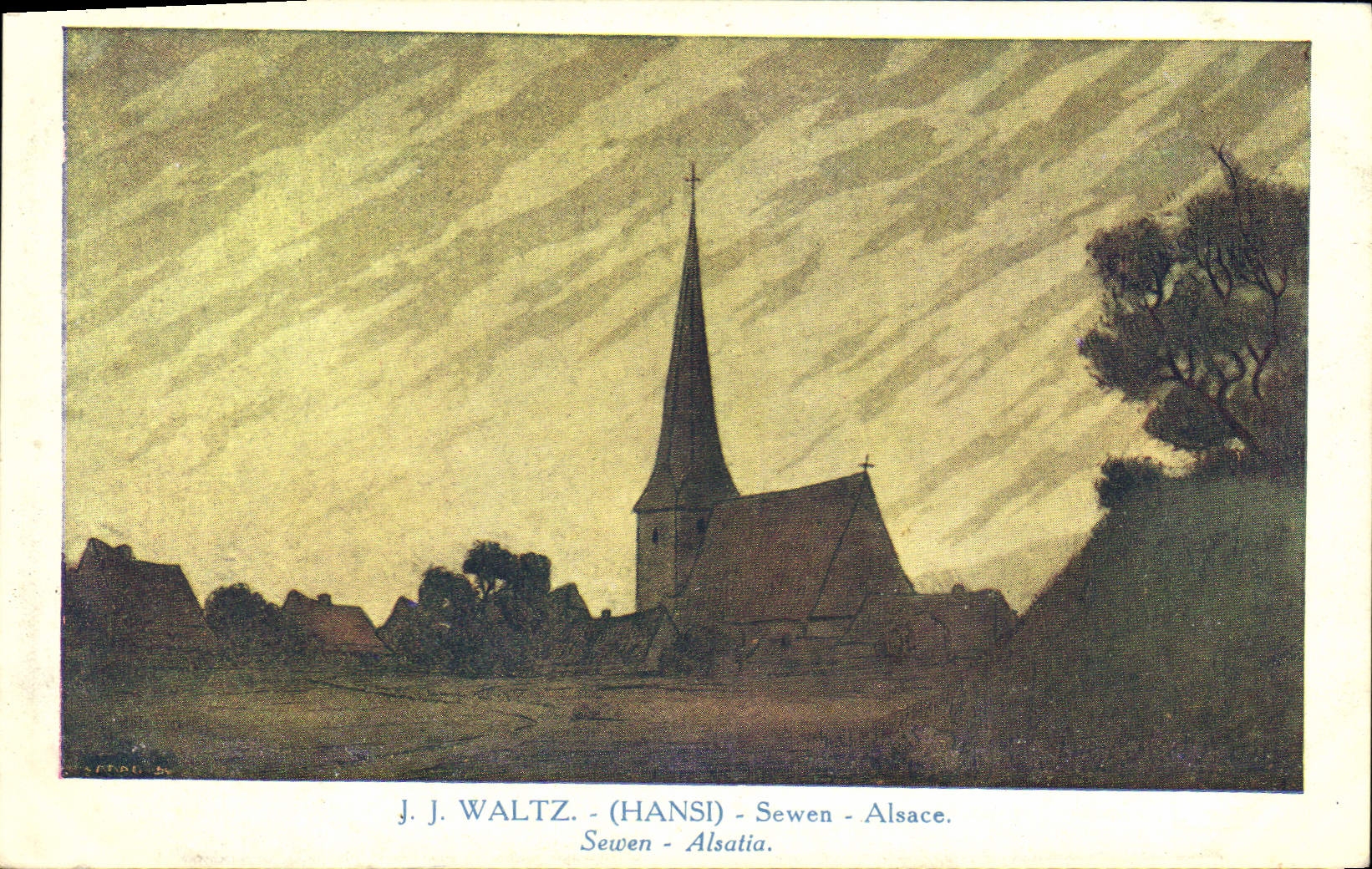 CPA Fantaisie Illustrateur Hansi Alsace Sewen