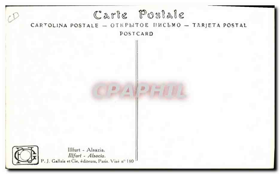 CPA Fantaisie Illustrateur Hansi Alsace Illfurt  — Rückseite