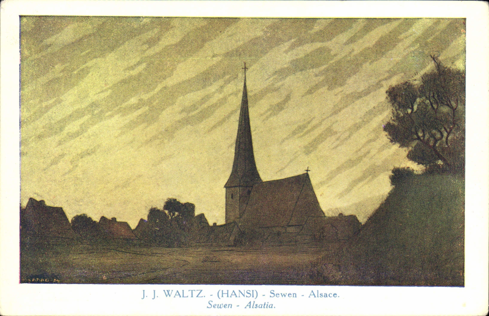 CPA Fantaisie Illustrateur Hansi Alsace Sewen