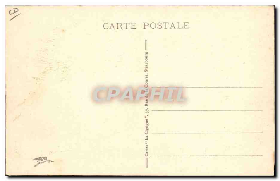 CPA Fantaisie Illustrateur Hansi Alsace Enfant Oies — Rückseite