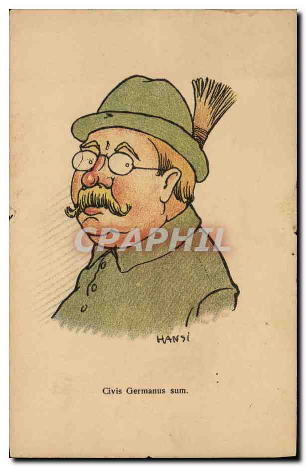 CPA Fantaisie Illustrateur Hansi Alsace Civis Germanus Sum