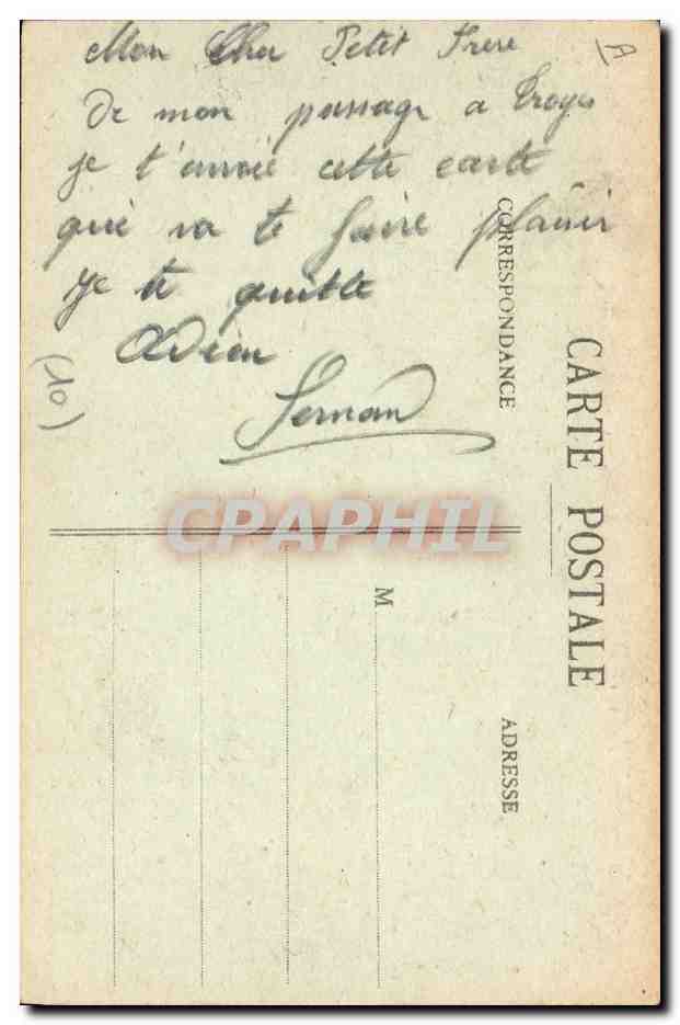 CPA Billard Troyes Entree de la rue de la Republique — Rückseite