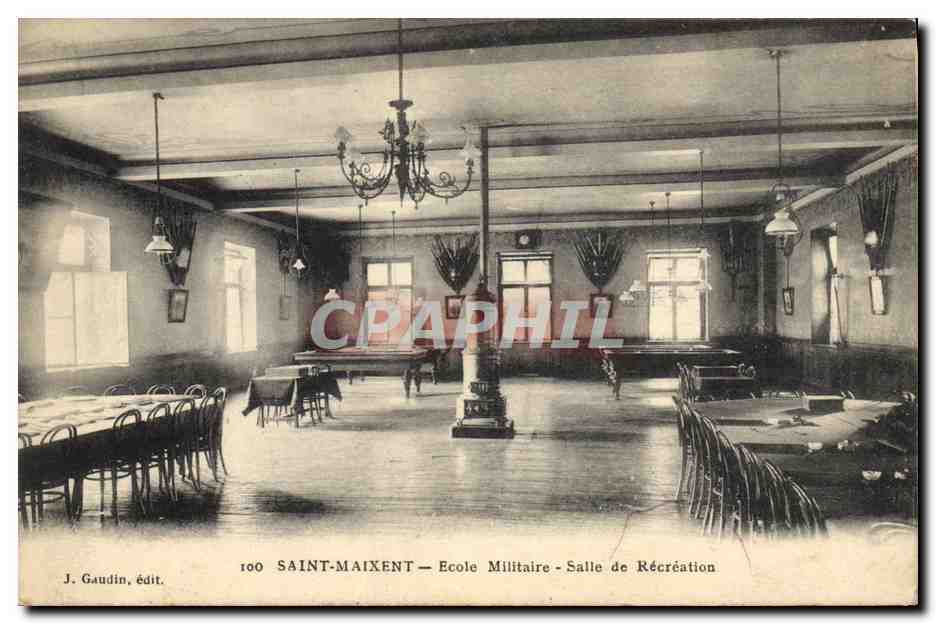 CPA Billard Saint Maixent Ecole militaire Salle de recreation