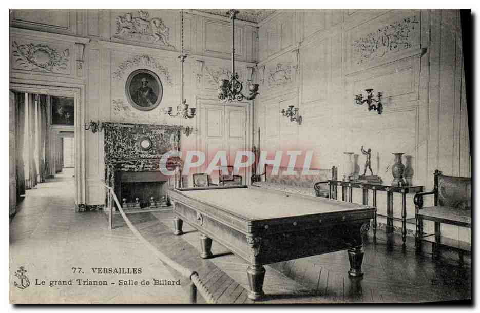 CPA Billard Versailles le chateau Salle de billard de Napoleon 1er