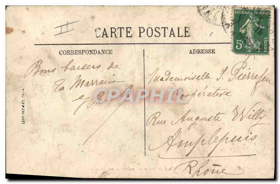 Champfleury — Salle de Billard où tout a été pulvérisé par les obus — Levý Frères & Cie, n°25 — Rückseite