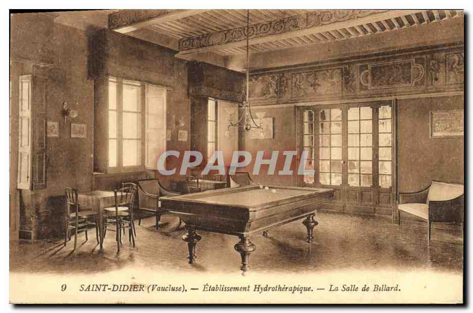 CPA Billard Saint Didier Vaucluse Etablisssement hydrotherapique La salle de billard