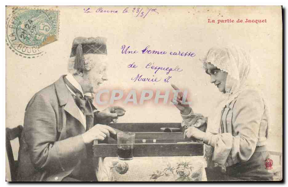 CPA La partie de Jacquet 