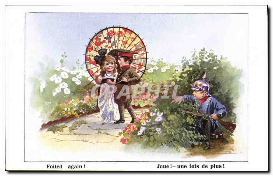CPA Fantaisie Illustrateur Enfants Foiled Again ! Militaria