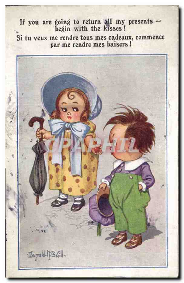 CPA Fantaisie Illustrateur Donald Mc Gill Enfants