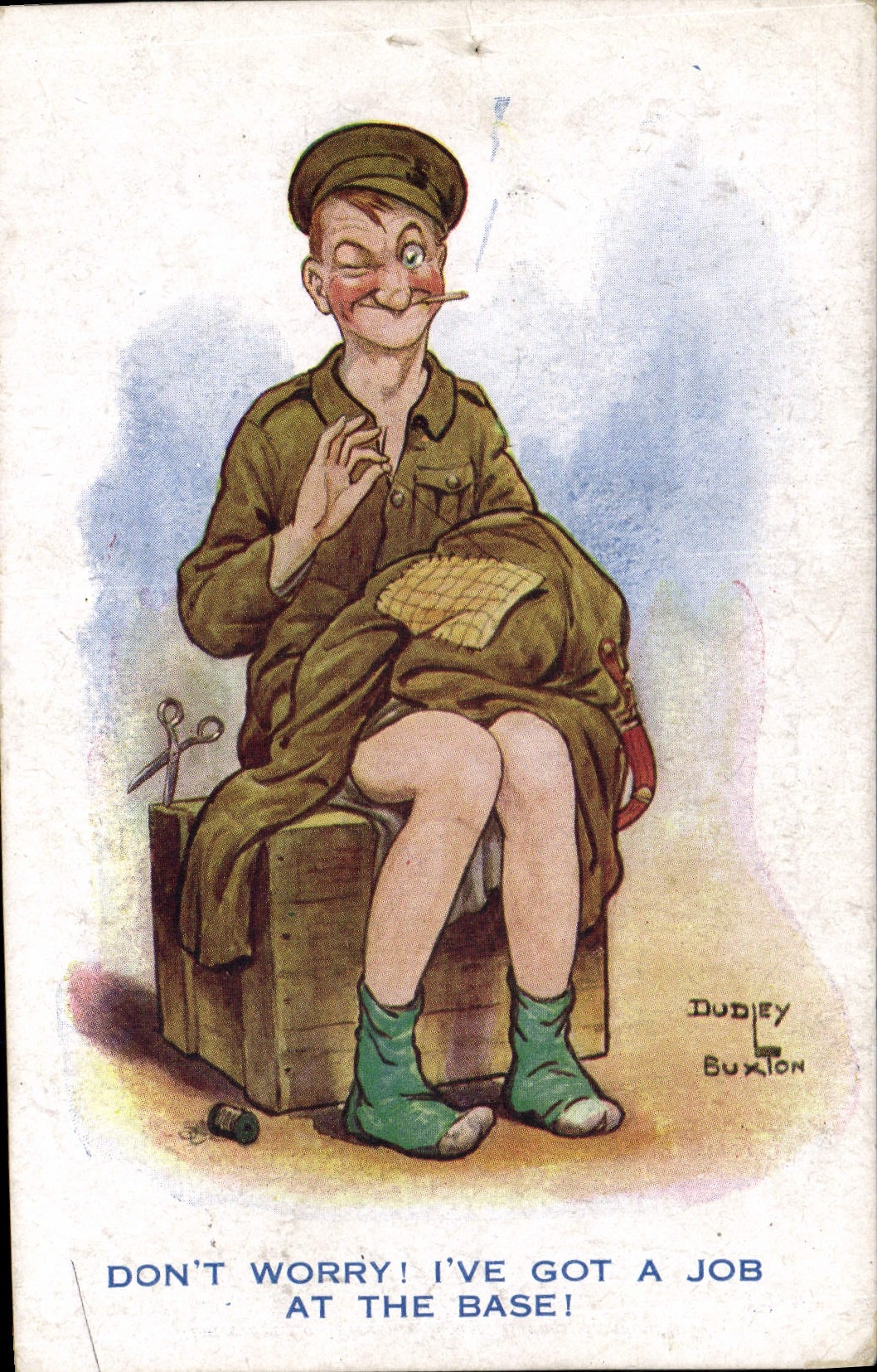 CPA Fantaisie Illustrateur Dudley Buxton Militaria