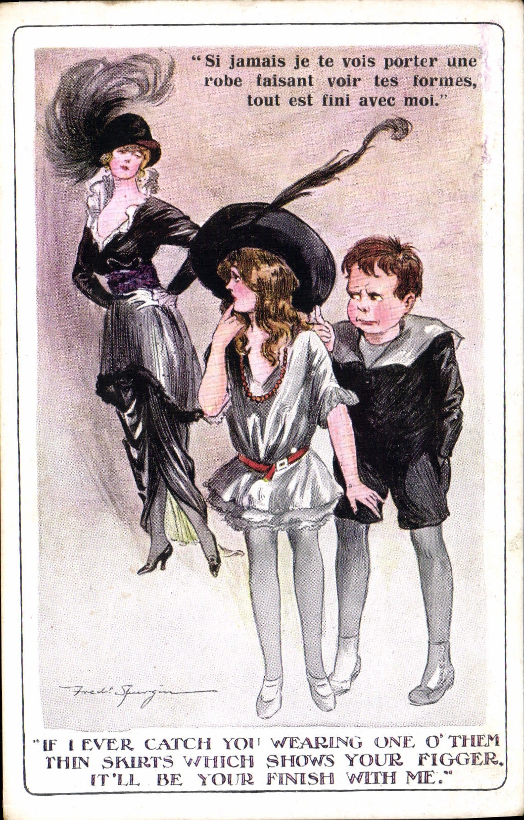 CPA Fantaisie Illustrateur Enfants Femme Fred Spurgin