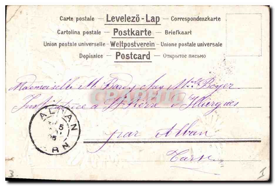 CPA Fantaisie Fleurs  — Rückseite