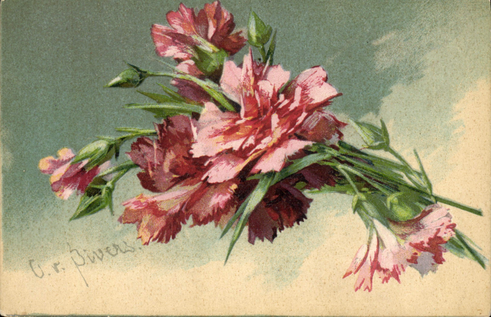 CPA Fantaisie Fleurs 