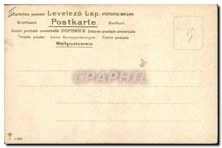CPA Fantaisie Fleurs  — Rückseite