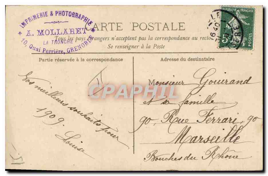 CARTE PHOTO Femme Piano  — Rückseite