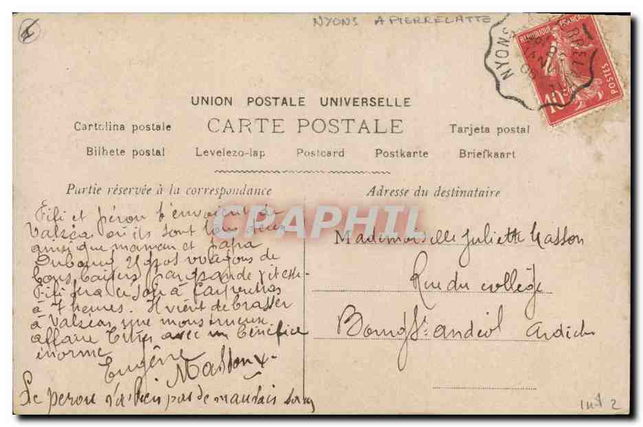 CPA Cochon Porc Femme Porte bonheur  — Rückseite