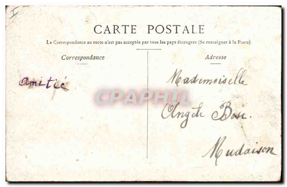 CPA Cochon Porc Enfant Porte bonheur  — Rückseite