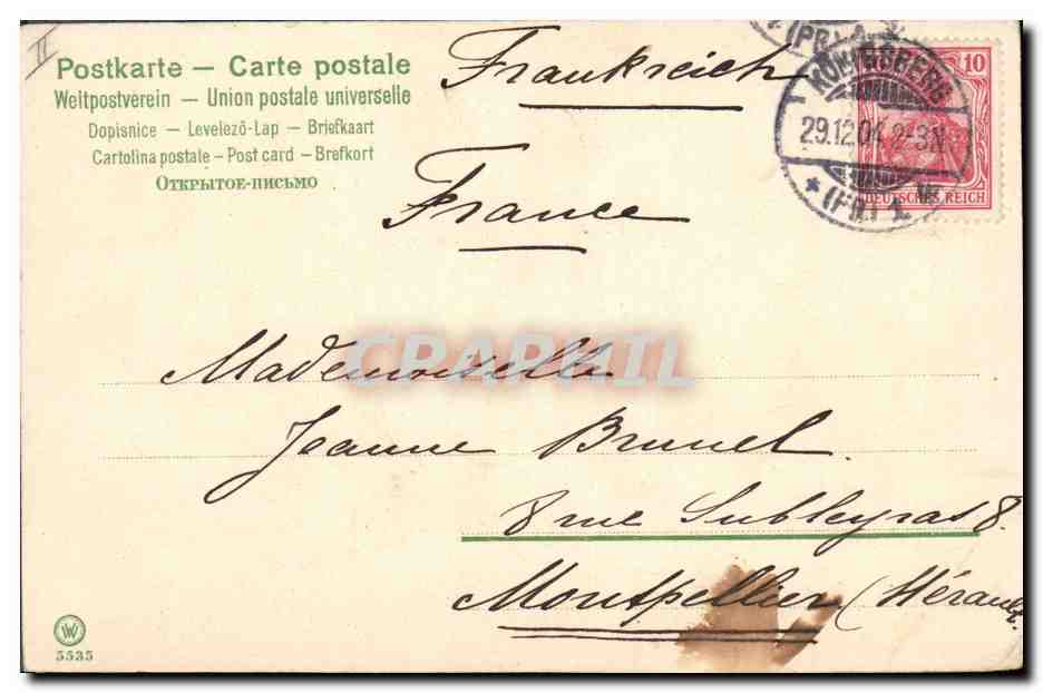 CPA Cochon Porc Enfant  — Rückseite