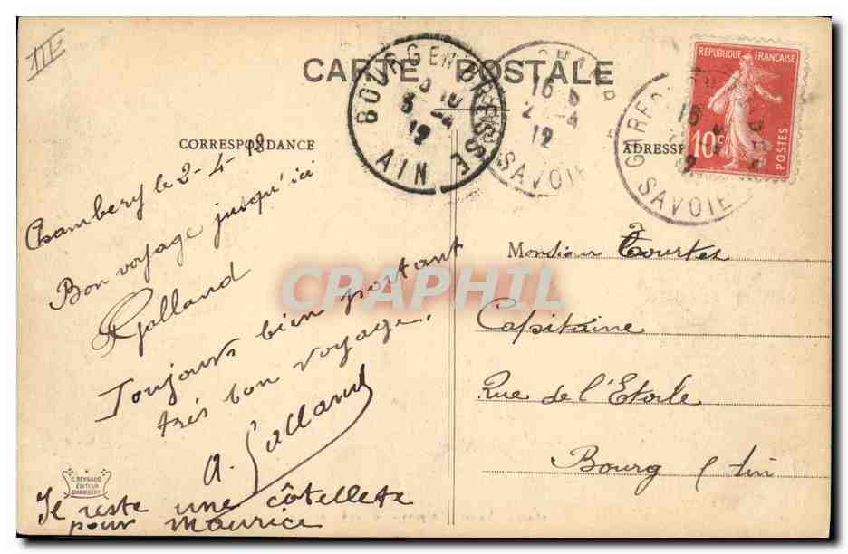 Chasseurs Alpins - En raquettes — 2841 — C. Renaldo Éditeur — Verso