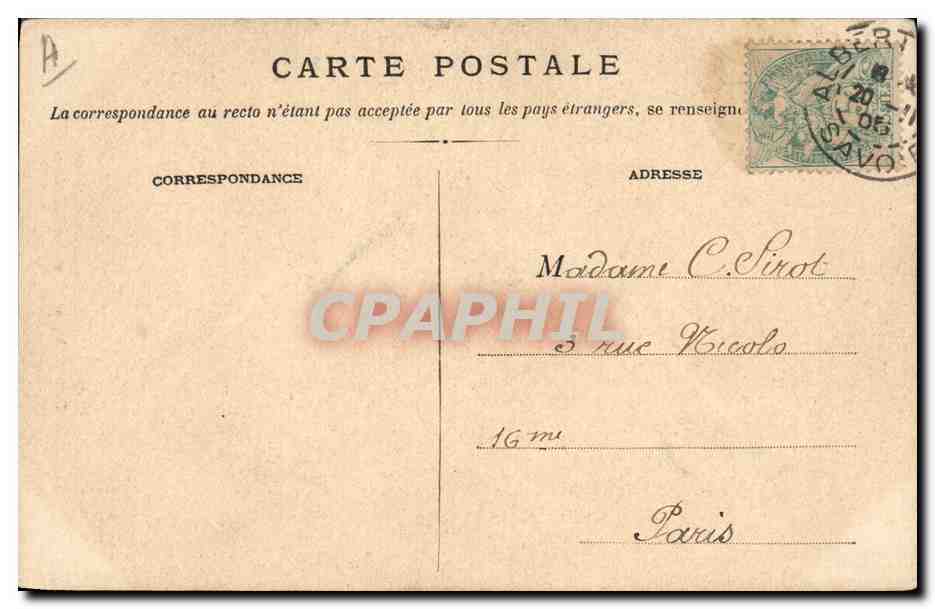 CPA Militaria Chasseurs alpins Batterie alpine Manoeuvre de force  — Verso