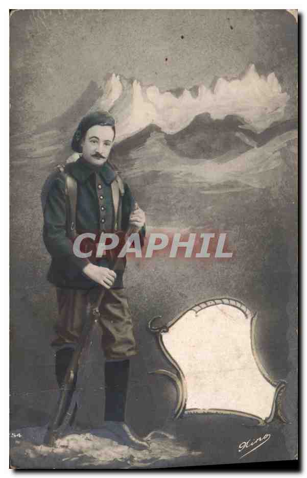 CPA Militaria Chasseurs alpins 