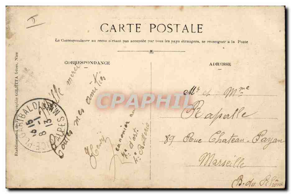 Artillerie de campagne en manœuvres — Aux Grands Prés de Levens — Édition Gilletta, phot., Nice — Reverso