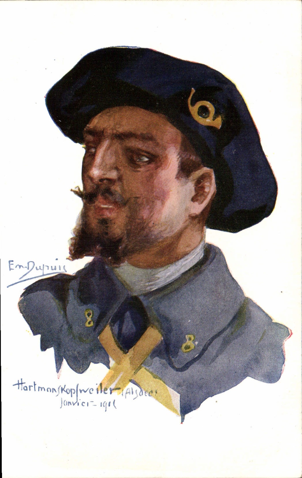 CPA Militaria Chasseurs alpins 