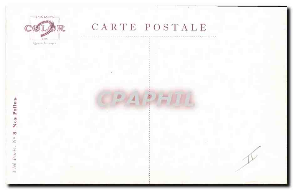 CPA Militaria Chasseurs alpins  — Verso