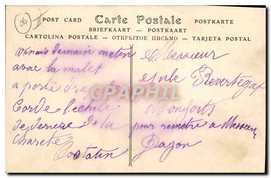 CPA Militaria Chasseurs alpins en reconnaissance  — Rückseite