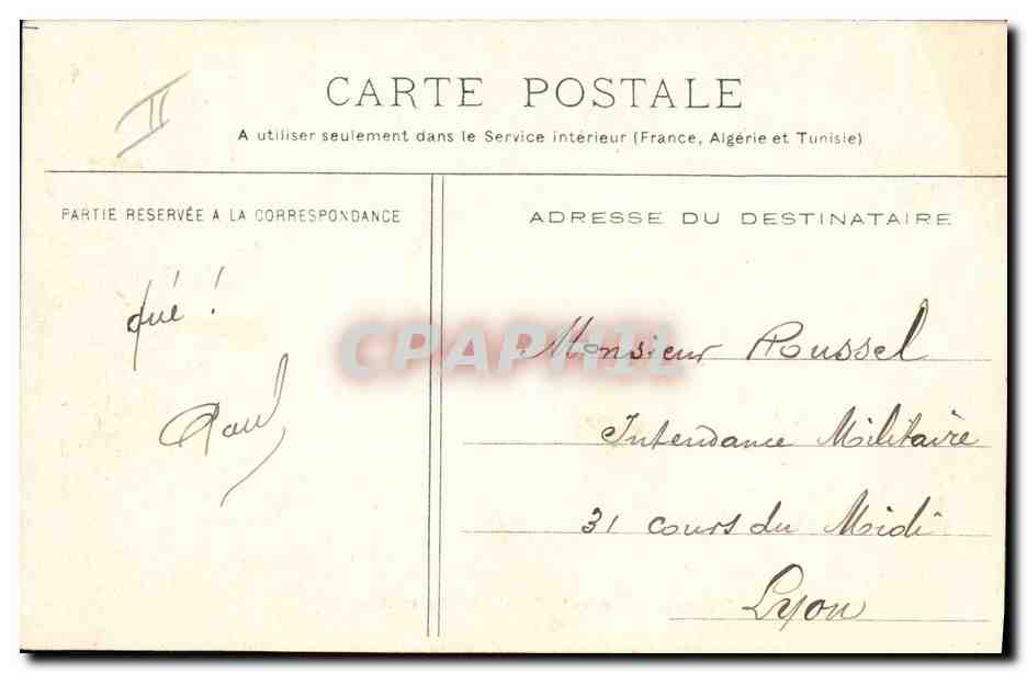 CPA Militaria Chasseurs alpins Passage d'un col descente du materiel — Rückseite