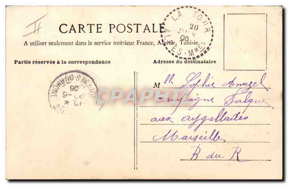 Chassieu Alpins — (Le Camp) du Champs des Villars — H. Gaudichon, Cannes. — Reverso