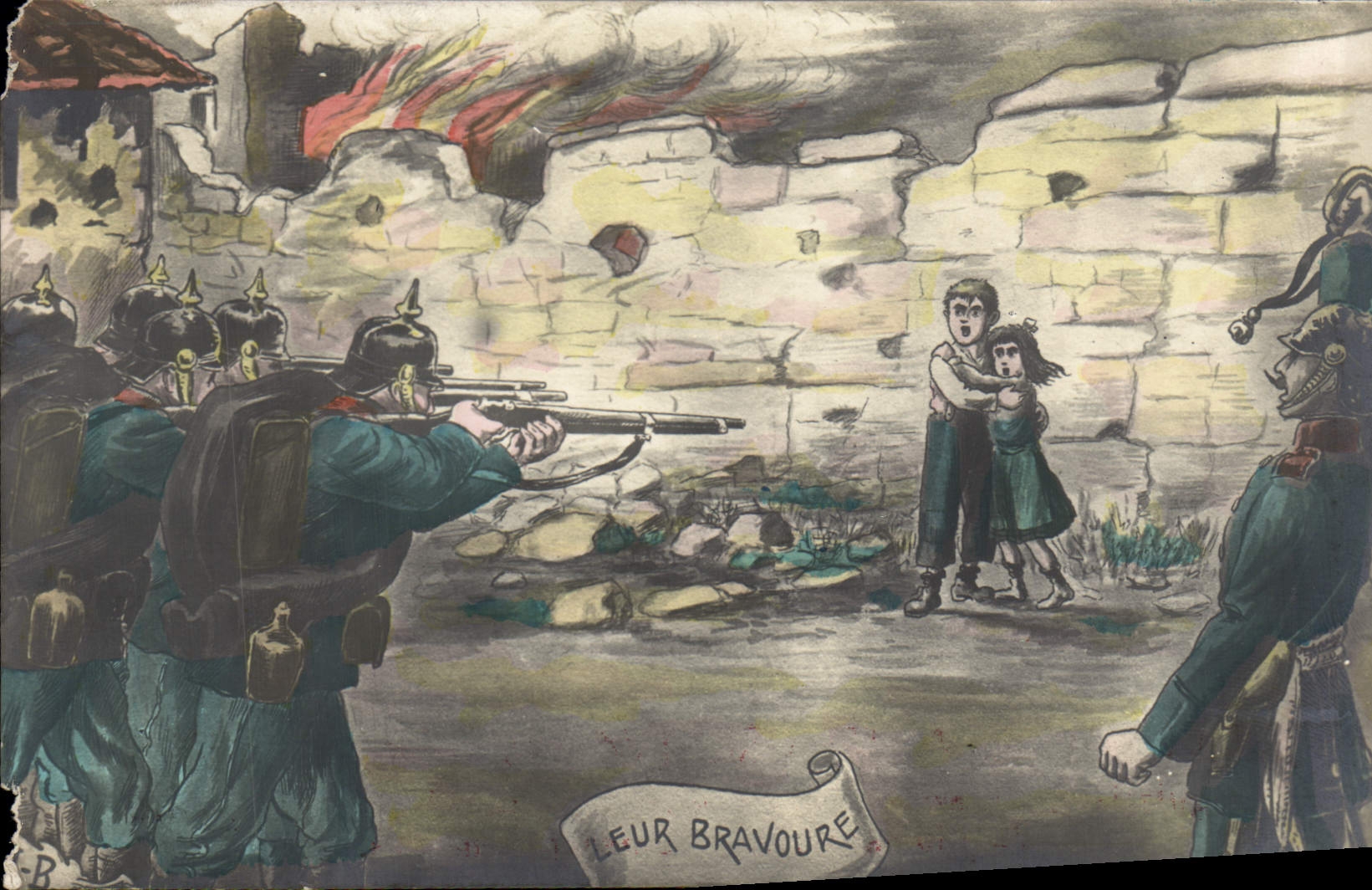 CPA Militaria Enfants Leur bravoure