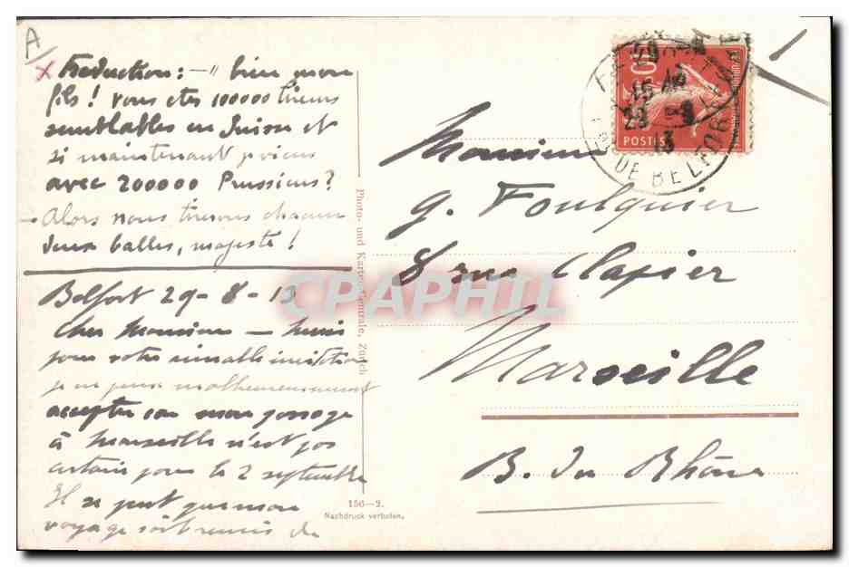 CPA Militaria SM in Lande der besten Schutzen  — Verso