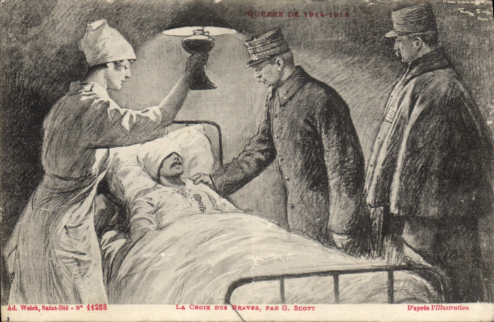 CPA Militaria La croix des Braves Scott L'Illustration 