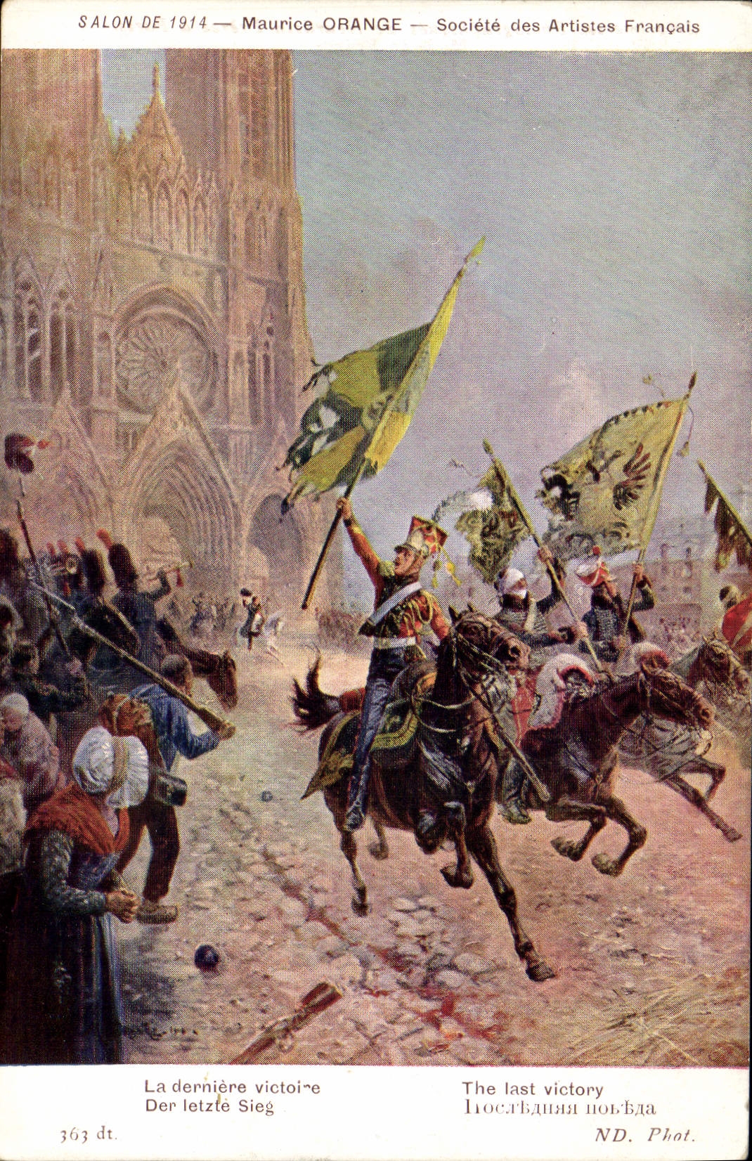 CPA Militaria Salon 1914 Maurice Orange La derniere victoire 