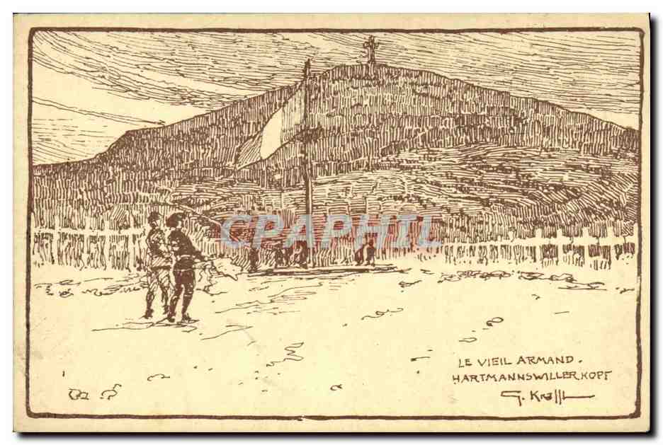 CPA Militaria le Vieil Armand Hartmannswillerkopf 