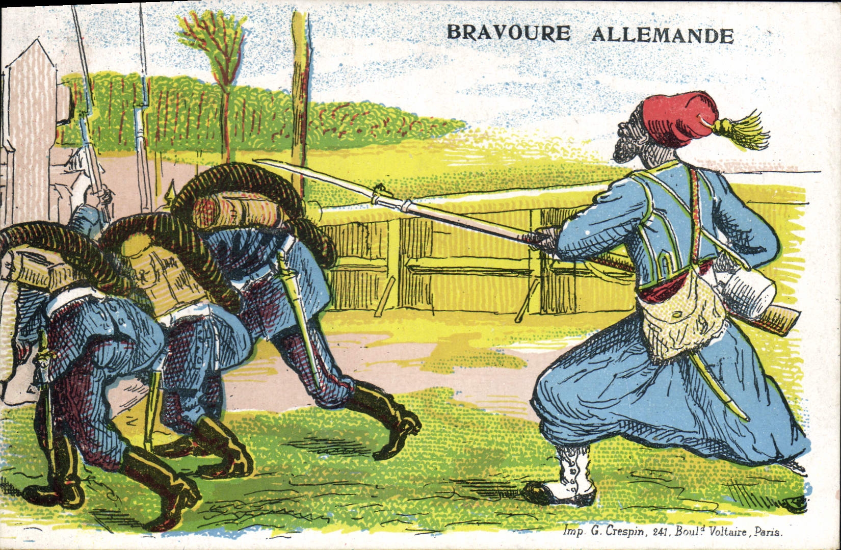CPA Militaria Bravoure allemande 