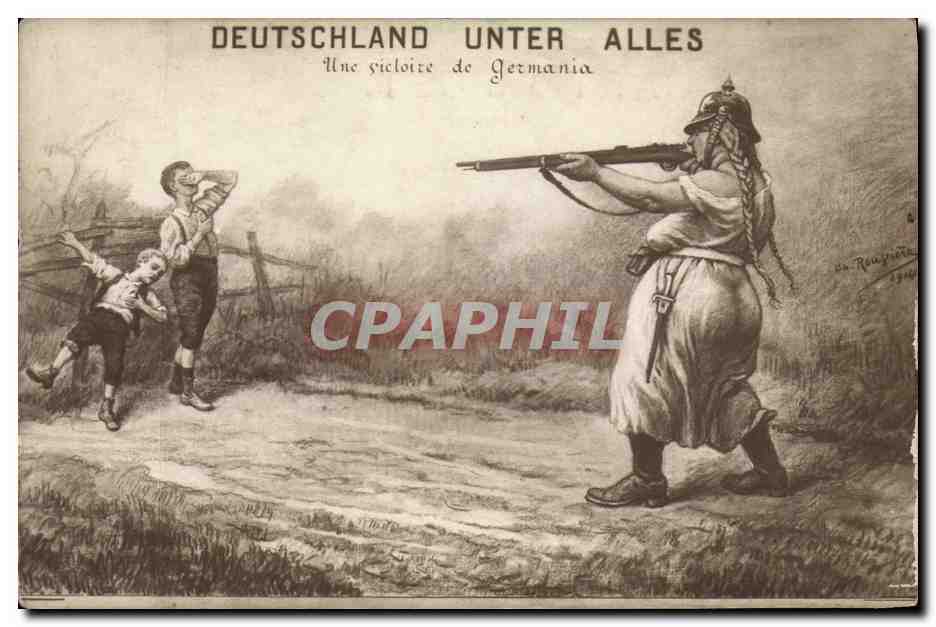 CPA Militaria Deutschland unter alles Une victoire de Germania 