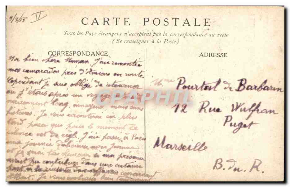 CPA Militaria Les monstres des cathedrales Gargouille Francois Joseph  — Rückseite